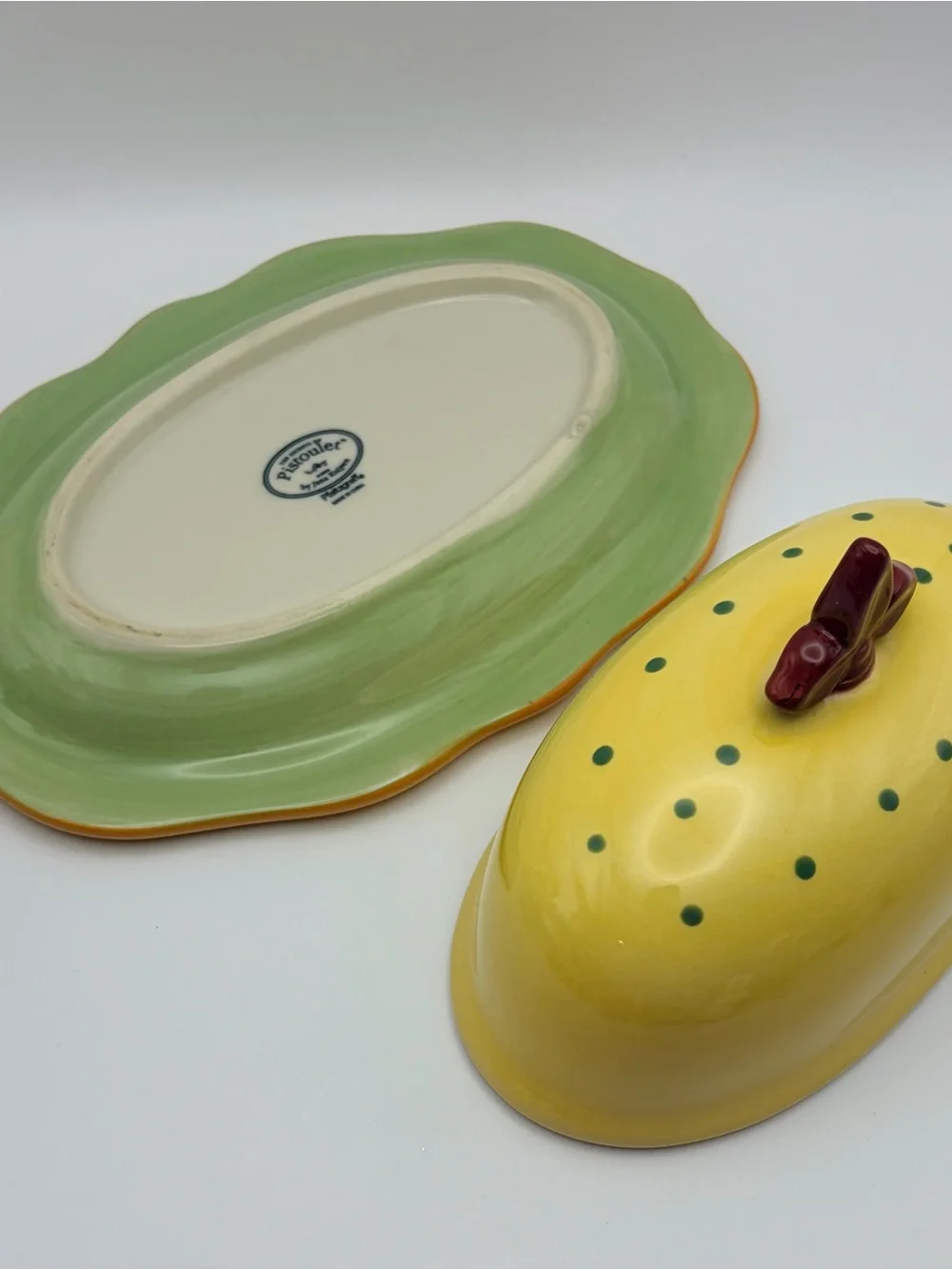 Pfaltzgraff, Retired, “The Secrets of Pistoulet”, Covered Butter Dish. FUN!